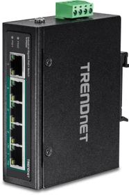 TRENDnet TI Hardened Industrial Railmount Gigabit Switch, 5x RJ-45, 120W PoE+ (TI-PG50)