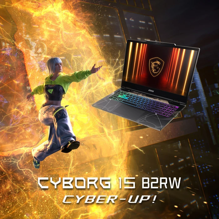 MSI Cyborg 15 B2RWFKG-238, Core 7 240H, 16GB RAM, 1TB SSD, GeForce RTX 5060, DE