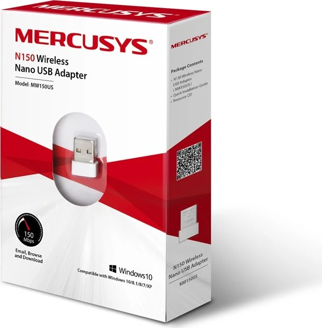Mercusys WLAN-Adapter, Wi-Fi 4, N150, 2.4GHz WLAN, USB-A 2.0 [Stecker]