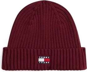Tommy Hilfiger Heritage Rippstrick Logo Beanie red wine (Damen)