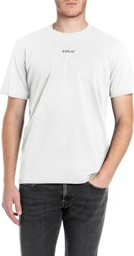 Replay Jersey Rundhals T-Shirt kurzarm natural white (Herren)