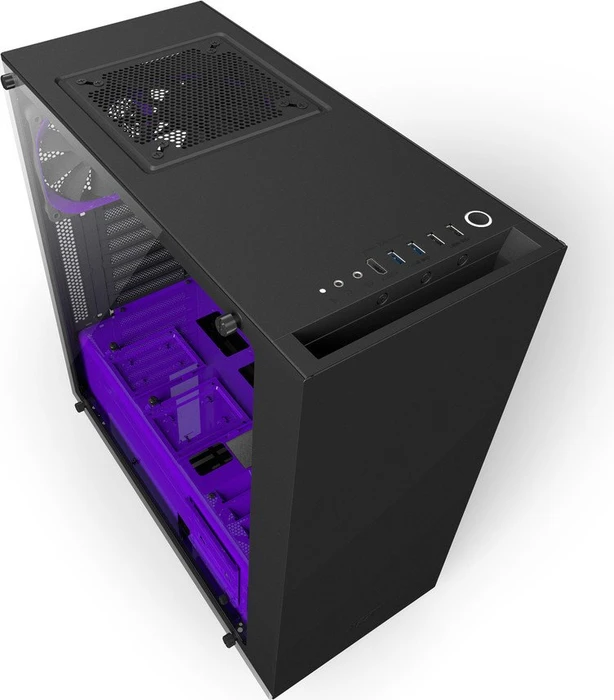 NZXT Source 340 Elite Limited Purple Edition, Glasfenster