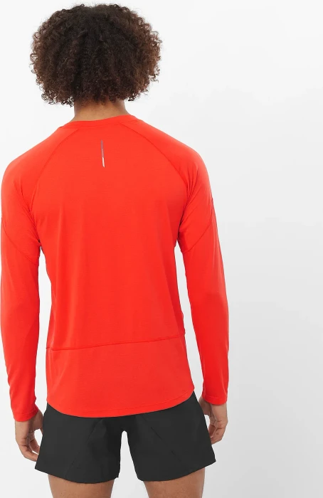 Salomon Cross Run Laufshirt langarm cherry tomato (Herren)