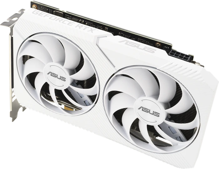 ASUS Dual GeForce RTX 3060 White OC, DUAL-RTX3060-O8G-WHITE, 8GB GDDR6, HDMI, 3x DP