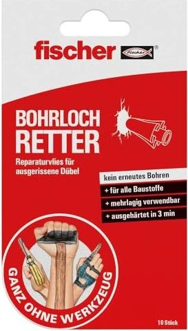 fischer Bohrlochretter Reparaturvlies, 10 Stück