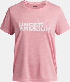 Under Armour Tech Twist Wordmark Logo Funktionsshirt kurzarm bittersweet pink/white (Junior)