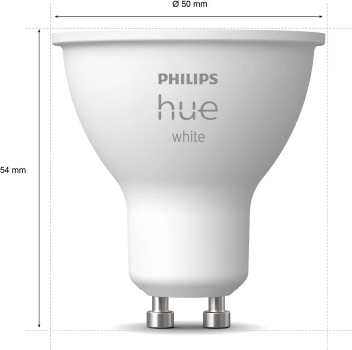 Philips Hue White 400 LED-Bulb GU10 5.2W/827, 2 Stück