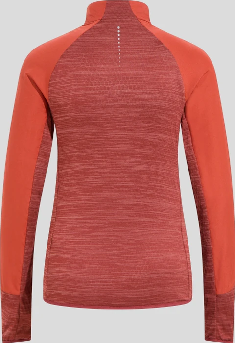 Odlo The Run Easy Warm Hybrid Funktionsjacke cinnabar/spiced apple (Damen)