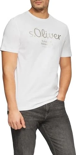 s.Oliver Logo-Print T-Shirt kurzarm (Herren)