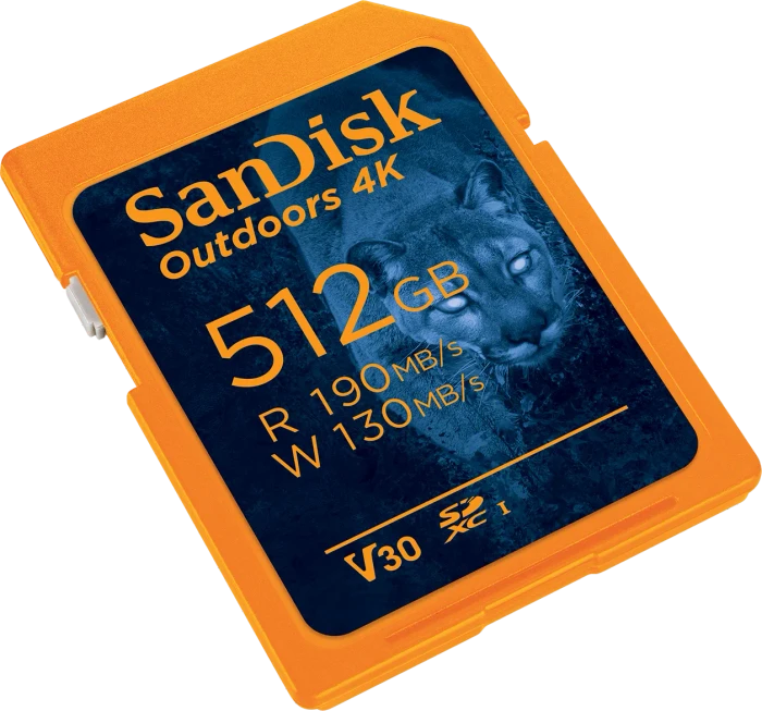SanDisk Outdoors 4K R190/W130 512GB, UHS-I U3, Class 10