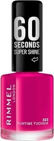 Rimmel 60 Seconds Super Shine Nagellack 323 Funtime Fuchsia, 8ml