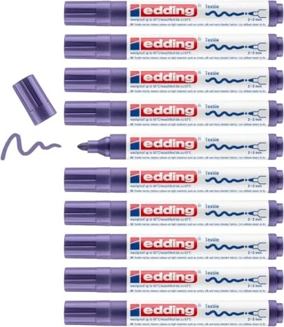 edding 4500 Textilmarker violett, 10er-Pack