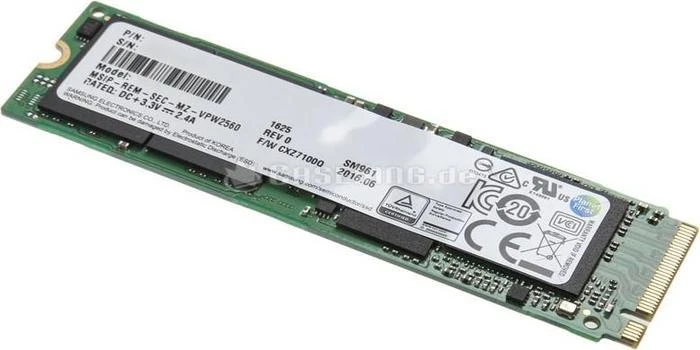 Samsung SSD SM961 1TB, M.2 2280 / M-Key / PCIe 3.0 x4