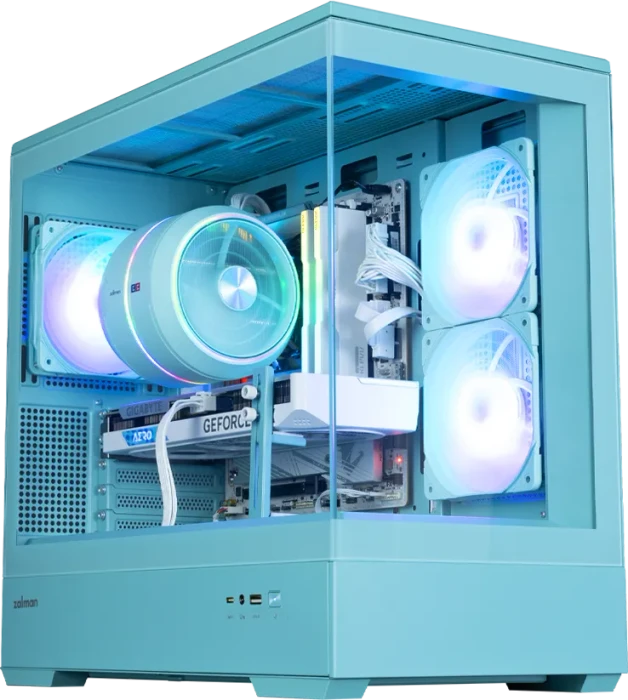 Zalman P30 [V2] Mint, türkis, Glasfenster