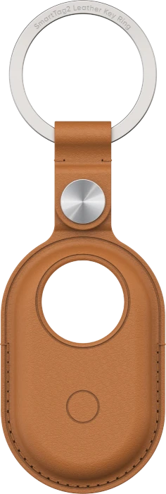 Samsung Galaxy Smart Tag2 Braloba Vegan Leather Key Ring Case braun