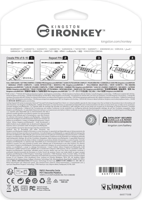 Kingston IronKey Keypad 200C 16GB, USB-C, USB 3.2 Gen 1×1