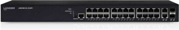 Lancom GS-2326 Rackmount Gigabit Managed Switch, 24x RJ-45, 2x RJ-45/SFP, 185W PoE