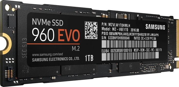 Samsung SSD 960 EVO 1TB, M.2 2280 / M-Key / PCIe 3.0 x4