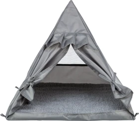 Trixie Outdoor Katzentipi Samoa mit Lüftungsgitter und Heringen, 55 x 50 x 55cm, grau