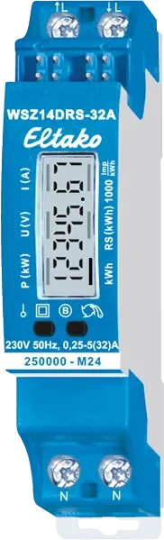 Eltako WSZ14DRS-32A MID Wechselstromzähler, 1-Phase, Hutschiene, Strom-/Energiemesser