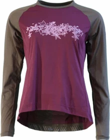 Zimtstern PureFlowz Trikot langarm military olive/windsor wine (Damen)