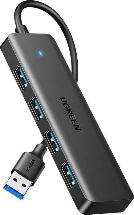 Ugreen 4-Port USB Hub, schwarz, USB-A 3.0 [Stecker]