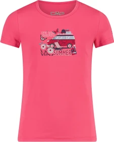 CMP Print Funktionsshirt kurzarm rosa fluo (Junior)
