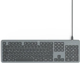 Hama CK-400 USB-Tastatur, schwarz/grau, LEDs weiß, USB, DE (00173058)