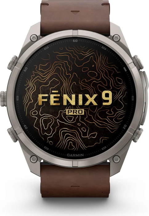 Garmin Fenix 9 Pro inReach 51mm titanium/walnut leather