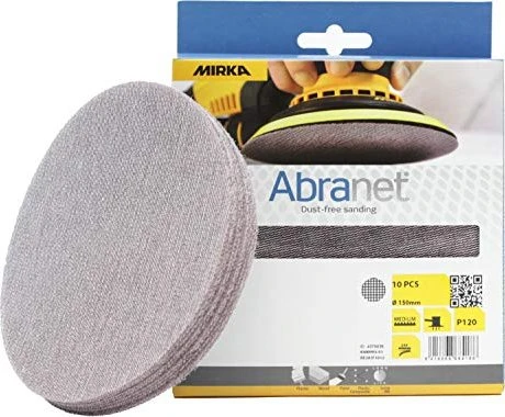 Mirka Abranet Grip Gewebeschleifblatt K120, 150mm, 10 Stück