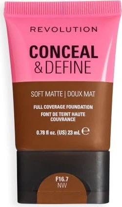 Revolution Beauty Conceal & Define Foundation F16, 23ml