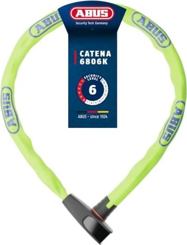 ABUS Catena 6806K/85 Kettenschloss, Schlüssel neon green
