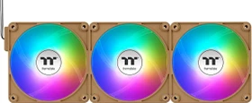 Thermaltake CT140 EX ARGB Sync Reverse Gravel Sand, braun/weiß, 140mm, 3er-Pack