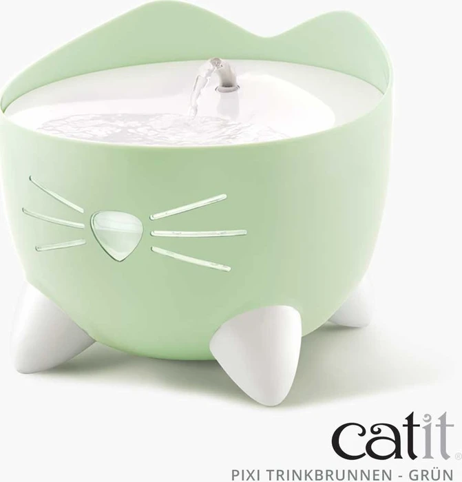 Catit PIXI Trinkbrunnen, LED-Statusanzeige, Trockenlaufschutz, 2.5l, weiß