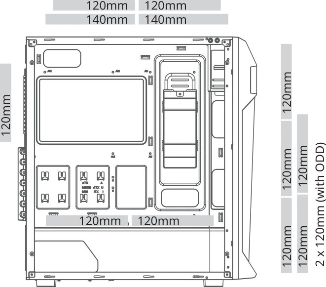 Zalman Z1 Plus, schwarz, Glasfenster