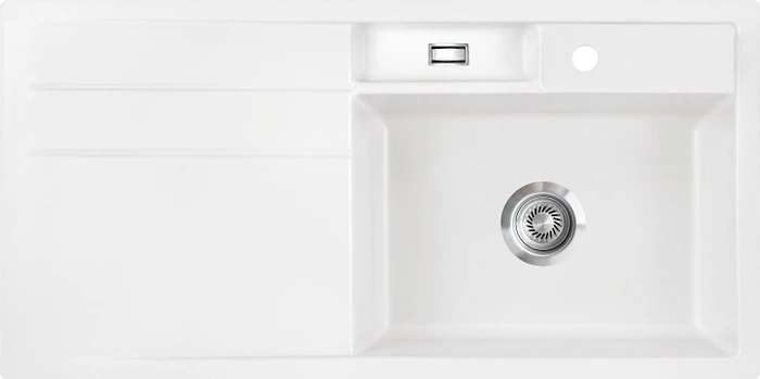 systemceram Bela 100 F Einbau Becken rechts polar