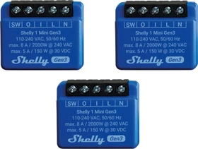 Shelly 1 Mini Gen3, 1-Kanal, Unterputz, Schaltaktor, 4er-Pack