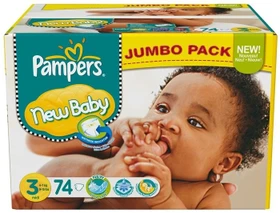 Pampers Premium Protection New Baby Gr.3 Einwegwindel, 4-7kg, 74 Stück