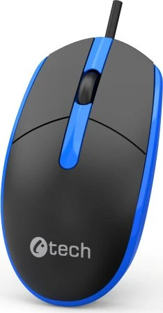 C-Tech WM-10B Wired Mouse schwarz/blau, USB