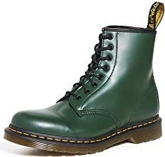 Dr. Martens 1460 Smooth Leather Lace Up Boots grün