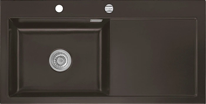 systemceram Mera 100 SL F Einbau Becken links mit Ablauffernbedienung siena