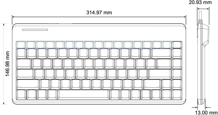 Perixx Periboard-409P, schwarz, PS/2, US