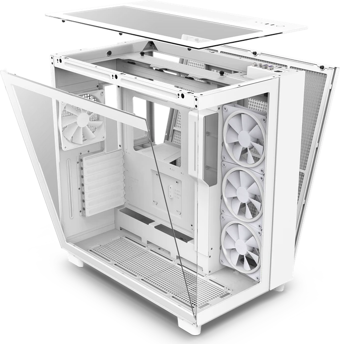 NZXT H9 Elite White, weiß, Glasfenster