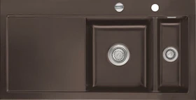 systemceram Mera 100 F Einbau Becken rechts mit Ablauffernbedienung siena
