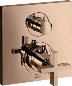 Hansgrohe Axor Citterio Thermostat mit Ab- und Umstellventil polished red gold