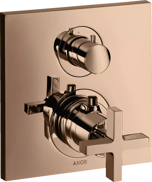 Hansgrohe Axor Citterio Thermostat mit Ab- und Umstellventil polished red gold