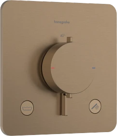 Hansgrohe Ecostat Comfort Q Thermostat Unterputz für 2 Verbraucher mit integrierter Sicherungskombination nach EN1717 brushed bronze