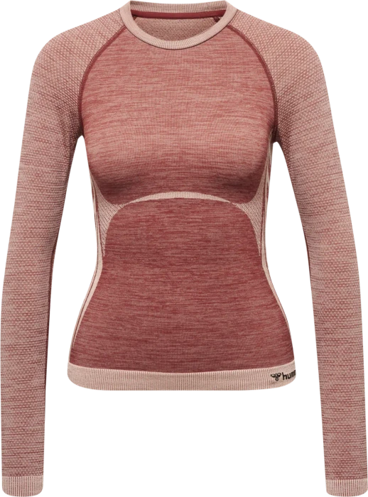 hummel CEA Seamless Tight Funktionsshirt langarm withered rose/rose tan melange (Damen)