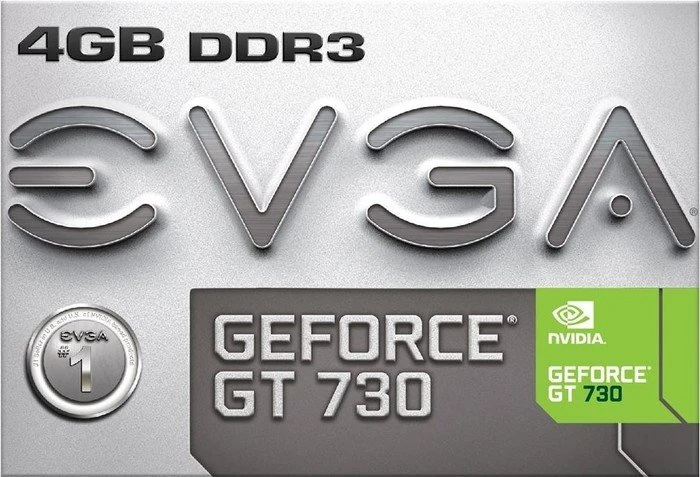 EVGA GeForce GT 730, 4GB DDR3, 2x DVI, Mini HDMI