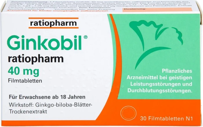Ginkobil ratiopharm 40mg Filmtabletten, 30 Stück